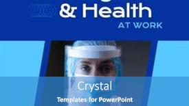  Presentation with work safety - Slide set featuring composition-of-world-day background and a teal colored foreground