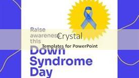  Presentation with learning difficulties - PPT theme with composition-of-world-down-syndrome background and a blonde colored foreground