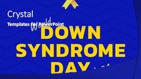  Presentation with learning difficulties - Presentation design consisting of composition-of-world-down-syndrome background and a royal blue colored foreground
