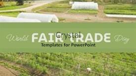  Presentation with agriculture trade - Presentation theme featuring composition-of-world-fair-trade background and a mint green colored foreground