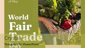  Presentation with agriculture trade - Slide deck with composition-of-world-fair-trade background and a yellow colored foreground