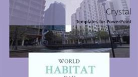  Presentation with world - Presentation theme featuring composition-of-world-habitat-day background and a light blue colored foreground