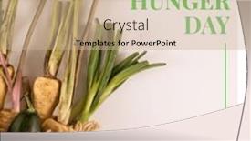  Presentation with world hunger - Presentation theme having composition-of-world-hunger-day background and a coral colored foreground