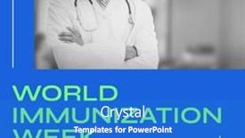  Presentation with immunization - Presentation theme enhanced with composition-of-world-immunization-week background and a teal colored foreground