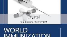  Presentation with immunization - Presentation design with composition-of-world-immunization-week background and a light gray colored foreground