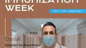  Presentation with immunization - Slide deck featuring composition-of-world-immunization-week background and a coral colored foreground