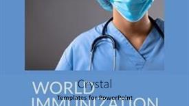  Presentation with immunization - Slide set having composition-of-world-immunization-week background and a light blue colored foreground