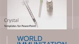  Presentation with immunization - PPT theme having composition-of-world-immunization-week background and a light gray colored foreground