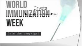  Presentation with immunization - Slide deck with composition-of-world-immunization-week background and a white colored foreground