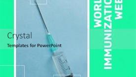  Presentation with immunization - PPT layouts consisting of composition-of-world-immunization-week background and a light blue colored foreground