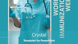  Presentation with immunization - Theme with composition-of-world-immunization-week background and a teal colored foreground