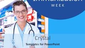  Presentation with immunization - Slides featuring composition-of-world-immunization-week background and a light blue colored foreground