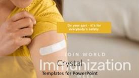  Presentation with immunization - Slide deck having composition-of-world-immunization-week background and a coral colored foreground