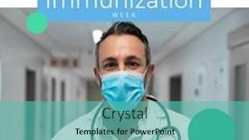  Presentation with immunization - Slides enhanced with composition-of-world-immunization-week background and a teal colored foreground
