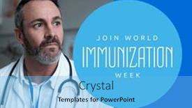  Presentation with immunization - Presentation design consisting of composition-of-world-immunization-week background and a light blue colored foreground