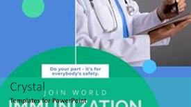  Presentation with immunization - Presentation consisting of composition-of-world-immunization-week background and a teal colored foreground