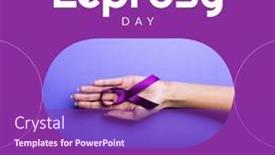  Presentation with celebration - Presentation theme featuring composition-of-world-leprosy-day background and a violet colored foreground