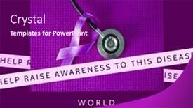  Presentation with video background - Theme having composition-of-world-leprosy-day background and a violet colored foreground