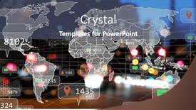  Presentation with connections - PPT layouts featuring composition-of-world-map background and a ocean colored foreground
