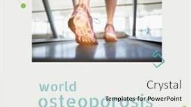  Presentation with treadmill - Presentation having composition-of-world-osteoporosis-day background and a sky blue colored foreground