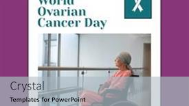  Presentation with ovarian cancer - Presentation theme enhanced with composition-of-world-ovarian-cancer background and a light gray colored foreground