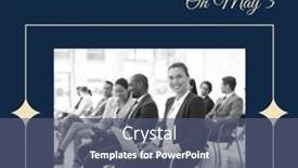  Presentation with diverse business people - Presentation theme consisting of composition-of-world-press-freedom background and a ocean colored foreground