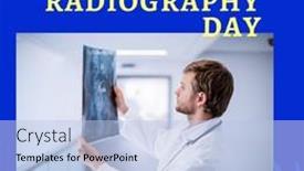  Presentation with world - Presentation design enhanced with composition-of-world-radiography-day background and a light blue colored foreground