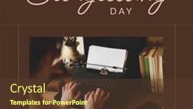  Presentation with woman world - Slide deck consisting of composition-of-world-storytelling-day background and a tawny brown colored foreground