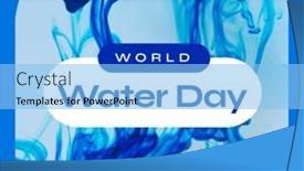  Presentation with saving water - Presentation design enhanced with composition-of-world-water-day background and a light blue colored foreground
