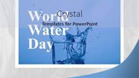  Presentation with saving water - Slide set consisting of composition-of-world-water-day background and a light blue colored foreground