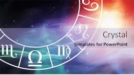  Presentation with astrology - Slide deck having composition-of-zodiac-star-sign background and a light blue colored foreground