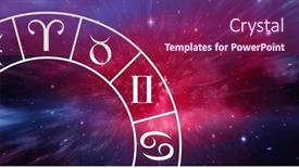  Presentation with astrology - Presentation theme with composition-of-zodiac-star-sign background and a violet colored foreground