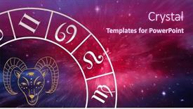  Presentation with astrology - Presentation design with composition-of-zodiac-wheel background and a violet colored foreground