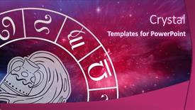  Presentation with astrology - Presentation consisting of composition-of-zodiac-wheel background and a violet colored foreground