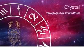  Presentation with astrology - PPT layouts consisting of composition-of-zodiac-wheel background and a violet colored foreground