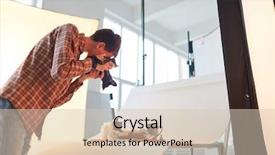  Presentation with video production - Beautiful slide deck featuring composition on table in production backdrop and a lemonade colored foreground