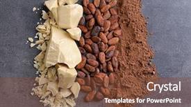  Presentation with butter - Slides having composition with aromatic cocoa butter background and a tawny brown colored foreground
