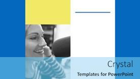  Presentation with black woman - Amazing presentation theme having composition-with-black-and-white backdrop and a light blue colored foreground