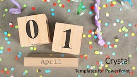  Presentation with kindergarden annual day celebration - Cool new PPT theme with comedy festival - composition with block calendar backdrop and a coral colored foreground