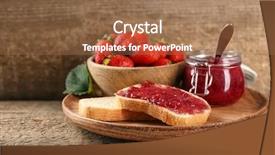  Presentation with jam - Colorful slide deck enhanced with composition with bread homemade jam backdrop and a coral colored foreground