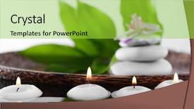  Presentation with life memorial candle light - Amazing slides having composition with candles on light backdrop and a yellow colored foreground