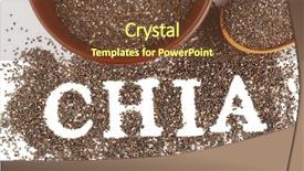  Presentation with seed - Theme enhanced with composition with chia seeds background and a tawny brown colored foreground