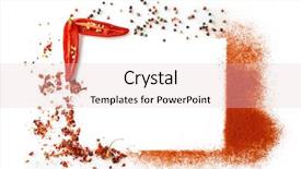  Presentation with chili - PPT theme featuring composition with chili powder raw background and a lemonade colored foreground