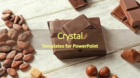  Presentation with hazelnuts - Slide set consisting of composition with chocolate cocoa beans sugar and hazelnuts on wooden background background and a tawny brown colored foreground