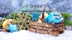  Presentation with fir tree - PPT theme with winter in greater caucasus mountains gudauri georgia country paragliding background and a light blue colored foreground