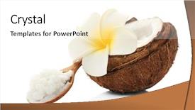  Presentation with coconut - Slide deck with composition with coconut butter background and a white colored foreground