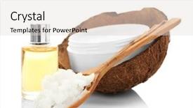  Presentation with coconut fruit - Cool new slide deck with composition with coconut butter backdrop and a lemonade colored foreground