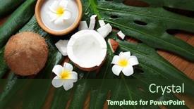  Presentation with coconut milk - Cool new theme with composition-with-coconut-milk backdrop and a tawny brown colored foreground