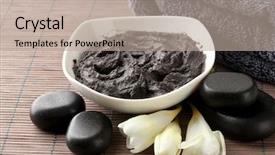  Presentation with clay - Cool new PPT layouts with composition-with-cosmetic-clay backdrop and a mint green colored foreground