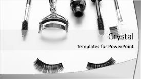  Presentation with eyelashes - Amazing theme having composition with curler and false backdrop and a white colored foreground